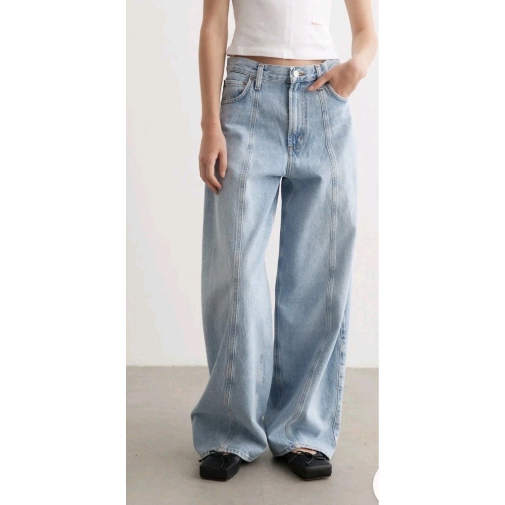 Agolde Kristen Jeans Curved Leg‎ High Waist Woman Exposure Blue Size 34